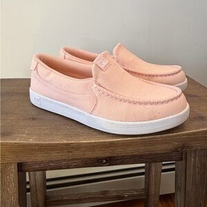 DC Pastel Pink Canvas Slip-On Sneakers size 8.5